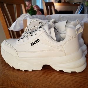 nokwol poppy white chunky sneakers
